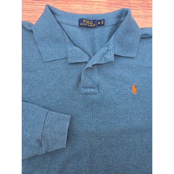 Polo Ralph Lauren Mens Classic Fit Long Sleeve Polo Shirt XL Blue - Picture 4 of 8